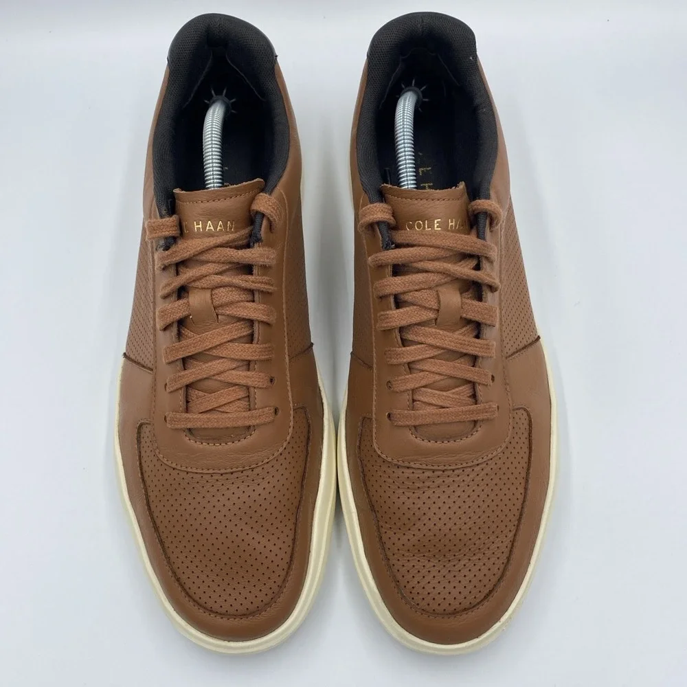 Cole Haan Grand Crosscourt Men's Size 11.5 Brown Leather Perforated Shoes C35816